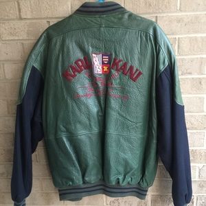 Vintage Karl Kani leather & wool jacket